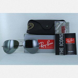 Ray-Ban Aviator Metal Silver Mirrored Sunglasses